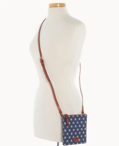 MLB Yankees Small North South Top Zip Crossbody Yankees 16 MLB Yankees Small North South Top Zip Crossbody Yankees -Dooney & Bourke BL370G MJNVPATNYANK ALT4 1