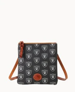 NFL Raiders Small North South Top Zip Crossbody Raiders -Dooney & Bourke BL370G NJBLPATNRAID 1