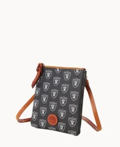 NFL Raiders Small North South Top Zip Crossbody Raiders -Dooney & Bourke BL370G NJBLPATNRAID ALT1 1