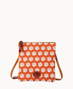 Collegiate Clemson University North South Top Zip Crossbody Clemson