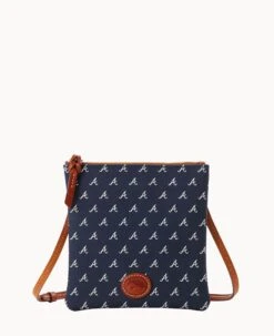 MLB Braves North South Top Zip Crossbody Braves -Dooney & Bourke BL371G MJNVPATNBRVE 1