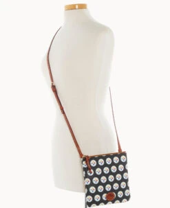 NFL Steelers North South Top Zip Crossbody Steelers 12 NFL Steelers North South Top Zip Crossbody Steelers -Dooney & Bourke BL371G NJBLPATNSTLR ALT4