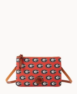 Collegiate University Of Georgia Top Zip Crossbody University Of Georgi
