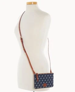 MLB Braves Top Zip Crossbody Braves -Dooney & Bourke BL372G MJNVPATNBRVE ALT4 1
