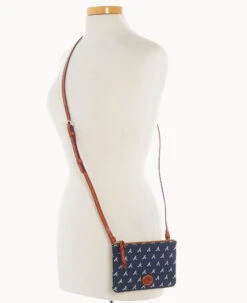 MLB Braves Top Zip Crossbody Braves -Dooney & Bourke BL372G MJNVPATNBRVE ALT4