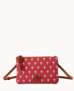 MLB Phillies Top Zip Crossbody Phillies -Dooney & Bourke BL372G MJRDPATNPHLI 2