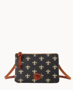 NFL Saints Top Zip Crossbody Saints 13 NFL Saints Top Zip Crossbody Saints -Dooney & Bourke BL372G NJBLPATNSNTS 1