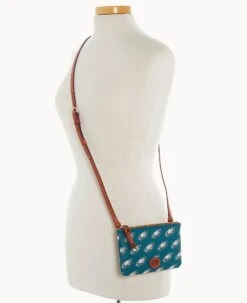 NFL Eagles Top Zip Crossbody Eagles 16 NFL Eagles Top Zip Crossbody Eagles -Dooney & Bourke BL372G NJGRPATNEAGL ALT4 1