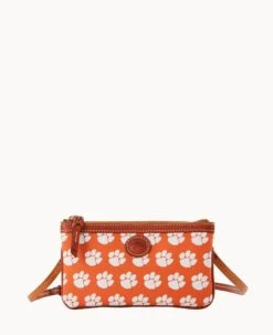Collegiate Clemson University Large Slim Crossbody Clemson -Dooney & Bourke BL373G AAORPATNCLM0 1