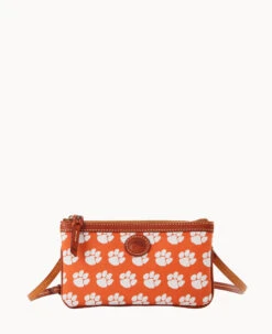 Collegiate Clemson University Large Slim Crossbody Clemson -Dooney & Bourke BL373G AAORPATNCLM0 2