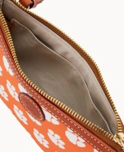 Collegiate Clemson University Large Slim Crossbody Clemson -Dooney & Bourke BL373G AAORPATNCLM0 ALT2 1