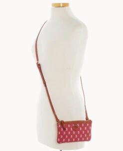 MLB Red Sox Large Slim Crossbody Red Sox -Dooney & Bourke BL373G MJRDPATNRDSX ALT4