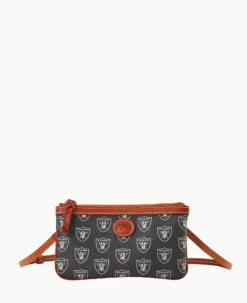 NFL Raiders Large Slim Crossbody Raiders -Dooney & Bourke BL373G NJBLPATNRAID 1