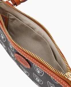 NFL Raiders Large Slim Crossbody Raiders -Dooney & Bourke BL373G NJBLPATNRAID ALT2 1