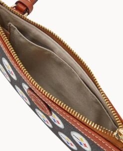 NFL Steelers Large Slim Crossbody Steelers 15 NFL Steelers Large Slim Crossbody Steelers -Dooney & Bourke BL373G NJBLPATNSTLR ALT2 1