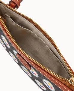 NFL Steelers Large Slim Crossbody Steelers 11 NFL Steelers Large Slim Crossbody Steelers -Dooney & Bourke BL373G NJBLPATNSTLR ALT2