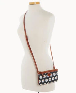 NFL Steelers Large Slim Crossbody Steelers 12 NFL Steelers Large Slim Crossbody Steelers -Dooney & Bourke BL373G NJBLPATNSTLR ALT4