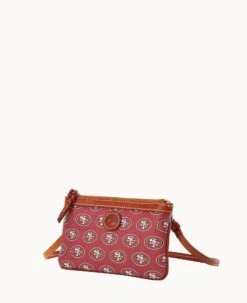 NFL 49ERS Large Slim Crossbody 49ERS 14 NFL 49ERS Large Slim Crossbody 49ERS -Dooney & Bourke BL373G NJRDPATN49ER ALT1 1
