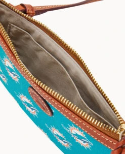 NFL Dolphins Large Slim Crossbody Dolphins 11 NFL Dolphins Large Slim Crossbody Dolphins -Dooney & Bourke BL373G NJTQPATNDOLP ALT2