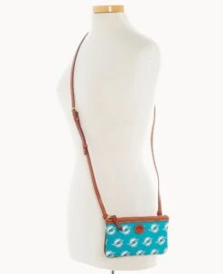 NFL Dolphins Large Slim Crossbody Dolphins 16 NFL Dolphins Large Slim Crossbody Dolphins -Dooney & Bourke BL373G NJTQPATNDOLP ALT4 1