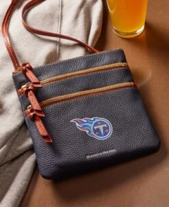 NFL Titans Triple Zip Crossbody TITANS 17 NFL Titans Triple Zip Crossbody TITANS -Dooney & Bourke BNPTI0298 ILD lifestyle 1