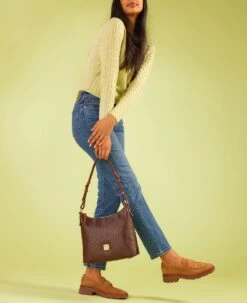 Ostrich Hobo Black -Dooney & Bourke BOSTR2030 ILD lifestyle 1