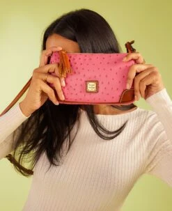 Ostrich Slim Crossbody Black -Dooney & Bourke BOSTR2270 ILD lifestyle 1