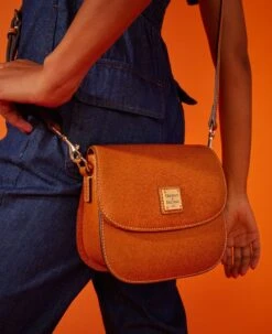 Saffiano Saddle Bag Bubble Gum -Dooney & Bourke BSAFF2323 ILD lifestyle 1