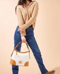 Wexford Leather Hobo White 27 Wexford Leather Hobo White -Dooney & Bourke BWXFD0960 ILD lifestyle 1