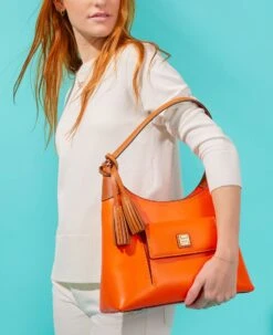 Wexford Leather Small Hobo Oyster 21 Wexford Leather Small Hobo Oyster -Dooney & Bourke BWXFD2172 ILD lifestyle 1