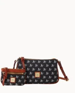 MLB Oakland A's Lexi Crossbody Sm Coin Case ATHLETICS -Dooney & Bourke M1400G MJBLPATNOAKA 1