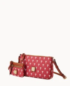 MLB Phillies Lexi Crossbody Sm Coin Case PHILLIES -Dooney & Bourke M1400G MJRDPATNPHLI ALT1 1