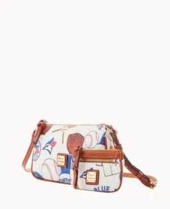 MLB Blue Jays Lexi Crossbody Sm Coin Case BLUE JAYS 14 MLB Blue Jays Lexi Crossbody Sm Coin Case BLUE JAYS -Dooney & Bourke M1400G QUMWPATNBJAY ALT1 1