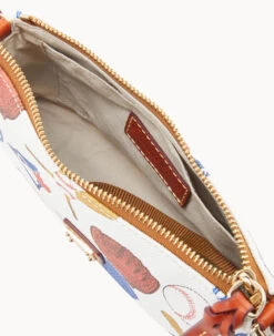 MLB Blue Jays Lexi Crossbody Sm Coin Case BLUE JAYS 11 MLB Blue Jays Lexi Crossbody Sm Coin Case BLUE JAYS -Dooney & Bourke M1400G QUMWPATNBJAY ALT2