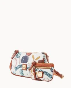 MLB Mariners Lexi Crossbody Sm Coin Case MARINERS -Dooney & Bourke M1400G QUMWPATNMRNR ALT1 1