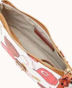 MLB Reds Lexi Crossbody Sm Coin Case REDS -Dooney & Bourke M1400G QUMWPATNREDS ALT2