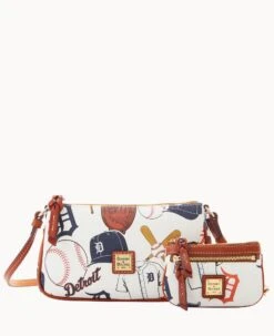 MLB Tigers Lexi Crossbody Sm Coin Case TIGERS -Dooney & Bourke M1400G QUMWPATNTGRS 1