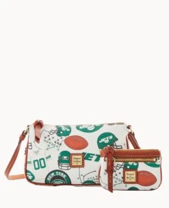 NFL Jets Lexi Crossbody Sm Coin Case JETS 13 NFL Jets Lexi Crossbody Sm Coin Case JETS -Dooney & Bourke M1400G QWMWPATNJETS 1