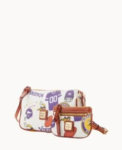 NFL Vikings Lexi Crossbody Sm Coin Case VIKINGS -Dooney & Bourke M1400G QWMWPATNVIKI ALT1 1