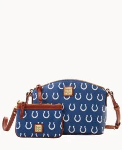 NFL Colts Suki Crossbody Med Wristlet COLTS 23 NFL Colts Suki Crossbody Med Wristlet COLTS -Dooney & Bourke M1696G NJBUPATNCOLT ALT4 1