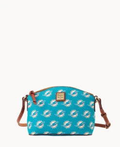 NFL Dolphins Suki Crossbody Med Wristlet DOLPHINS