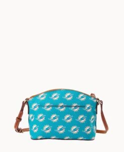 NFL Dolphins Suki Crossbody Med Wristlet DOLPHINS 22 NFL Dolphins Suki Crossbody Med Wristlet DOLPHINS -Dooney & Bourke M1696G NJTQPATNDOLP ALT3 1