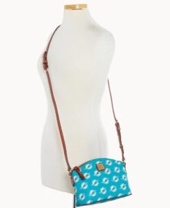NFL Dolphins Suki Crossbody Med Wristlet DOLPHINS 23 NFL Dolphins Suki Crossbody Med Wristlet DOLPHINS -Dooney & Bourke M1696G NJTQPATNDOLP ALT4 1