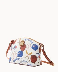 MLB Blue Jays Suki Crossbody Med Wristlet BLUE JAYS -Dooney & Bourke M1696G QUMWPATNBJAY ALT1 1