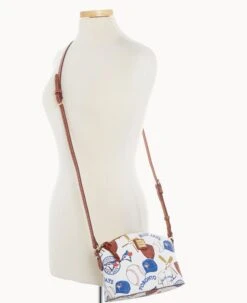 MLB Blue Jays Suki Crossbody Med Wristlet BLUE JAYS -Dooney & Bourke M1696G QUMWPATNBJAY ALT5 1