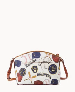 MLB Brewers Suki Crossbody Med Wristlet BREWERS -Dooney & Bourke M1696G QUMWPATNBRWS ALT3