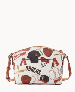 MLB Diamondbacks Suki Crossbody Med Wristlet DIAMONDBACKS 16 MLB Diamondbacks Suki Crossbody Med Wristlet DIAMONDBACKS -Dooney & Bourke M1696G QUMWPATNDBAK ALT3