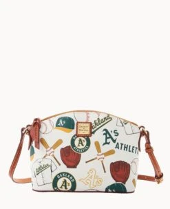 MLB Oakland A's Suki Crossbody Med Wristlet ATHLETICS -Dooney & Bourke M1696G QUMWPATNOAKA 1