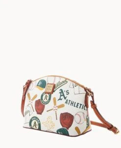 MLB Oakland A's Suki Crossbody Med Wristlet ATHLETICS -Dooney & Bourke M1696G QUMWPATNOAKA ALT1 1