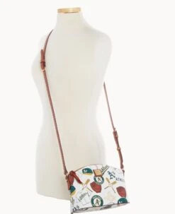MLB Oakland A's Suki Crossbody Med Wristlet ATHLETICS -Dooney & Bourke M1696G QUMWPATNOAKA ALT5 1